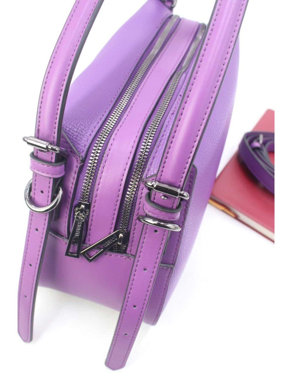 Sac à Main Effet Cuir Chic 25B-6293-Violet — vue 5