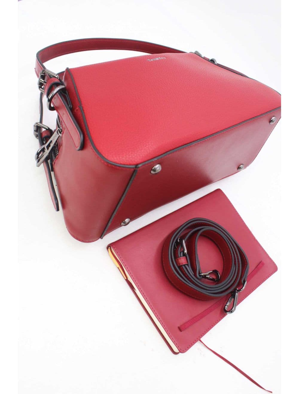 Sac à Main Effet Cuir Chic 25B-6293-Bordeaux — vue 4