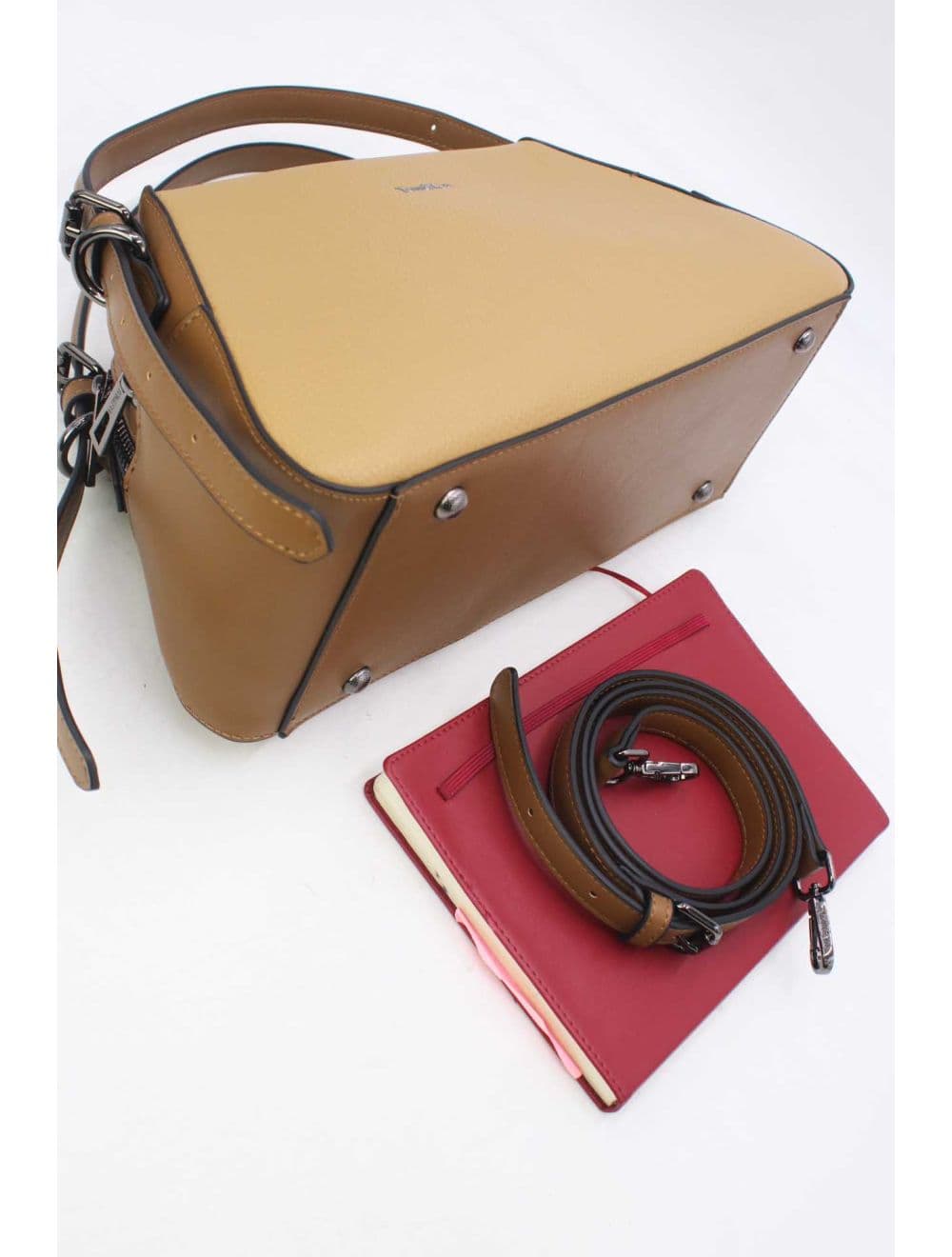 Sac à Main Effet Cuir Chic 25B-6293-Abricot — vue 4