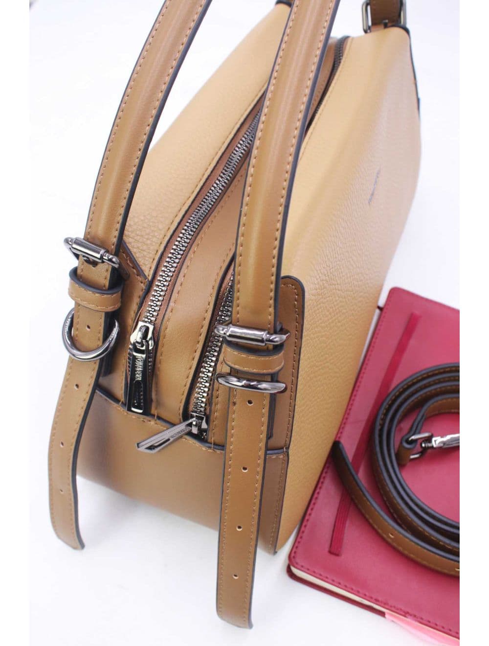 Sac à Main Effet Cuir Chic 25B-6293-Abricot — vue 5