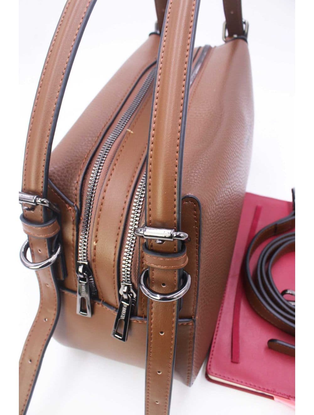 Sac à Main Effet Cuir Chic 25B-6293-Café — vue 5