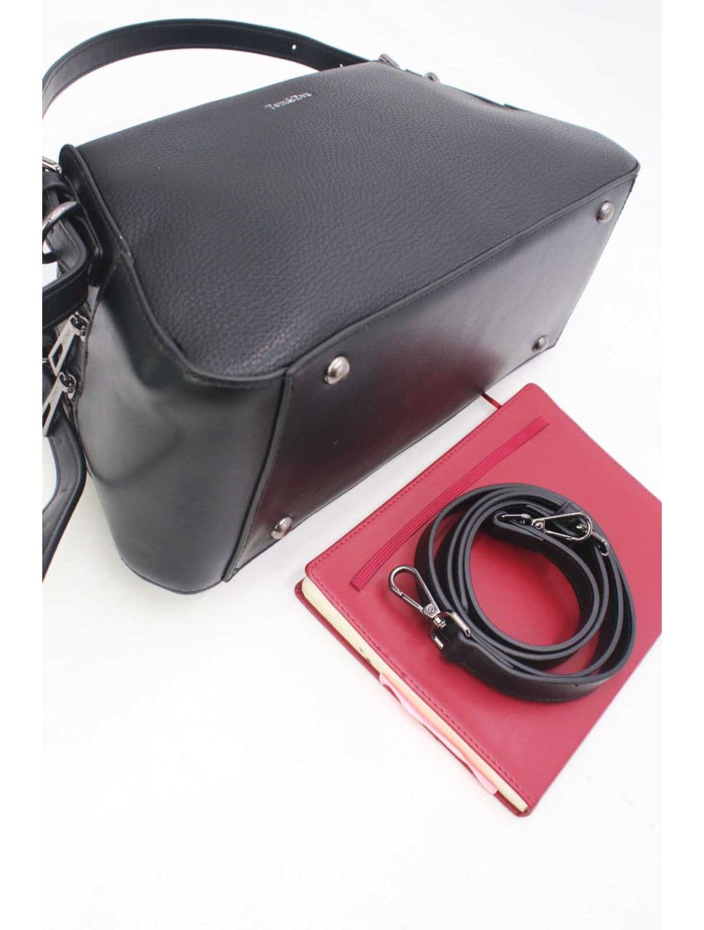 Sac à Main Effet Cuir Chic 25B-6293-Noir — vue 4