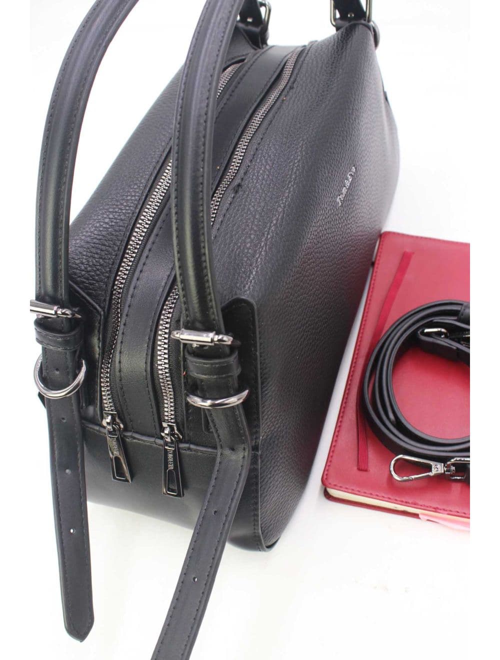 Sac à Main Effet Cuir Chic 25B-6293-Noir — vue 5