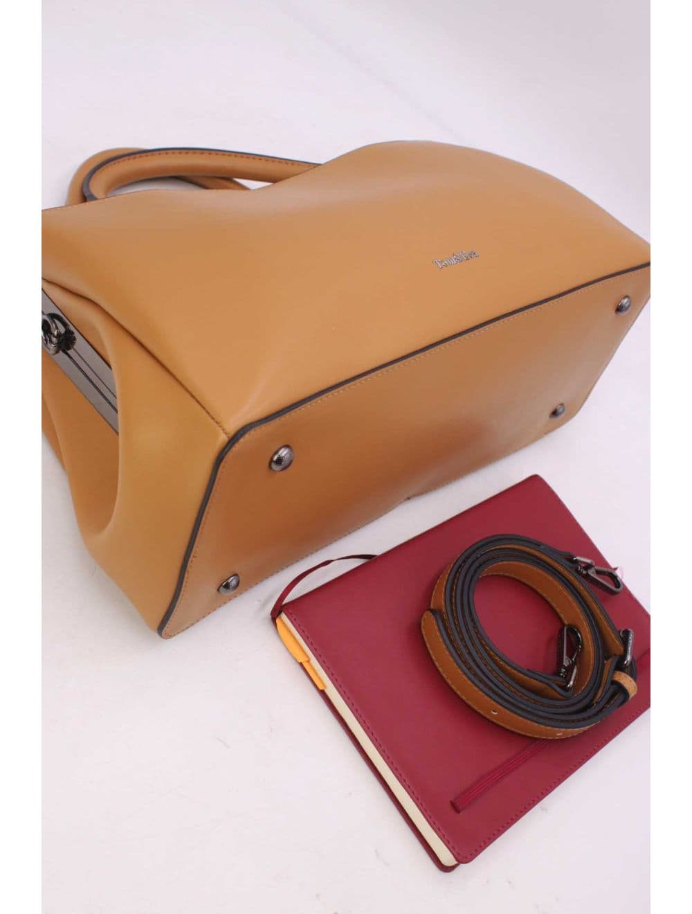 Sac à Main Effet Cuir Classique 25B-6400-Kaki — vue 4