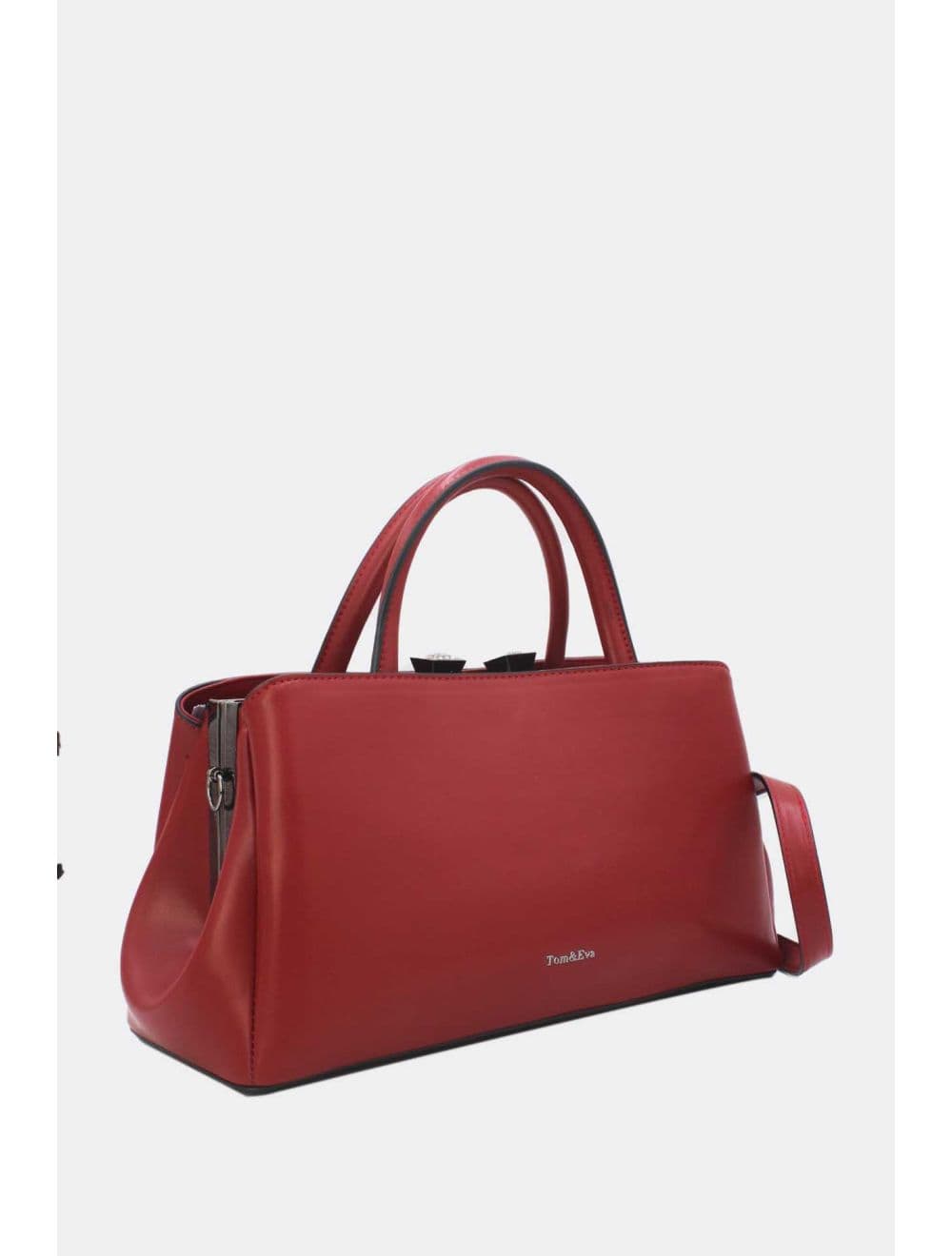 Sac à Main Effet Cuir Classique 25B-6400-Burgundy — vue 2