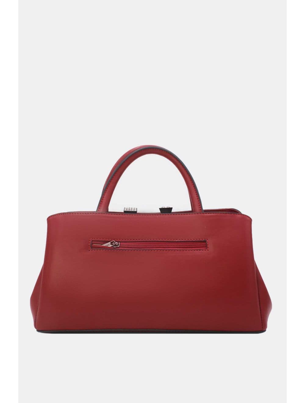 Sac à Main Effet Cuir Classique 25B-6400-Burgundy — vue 3