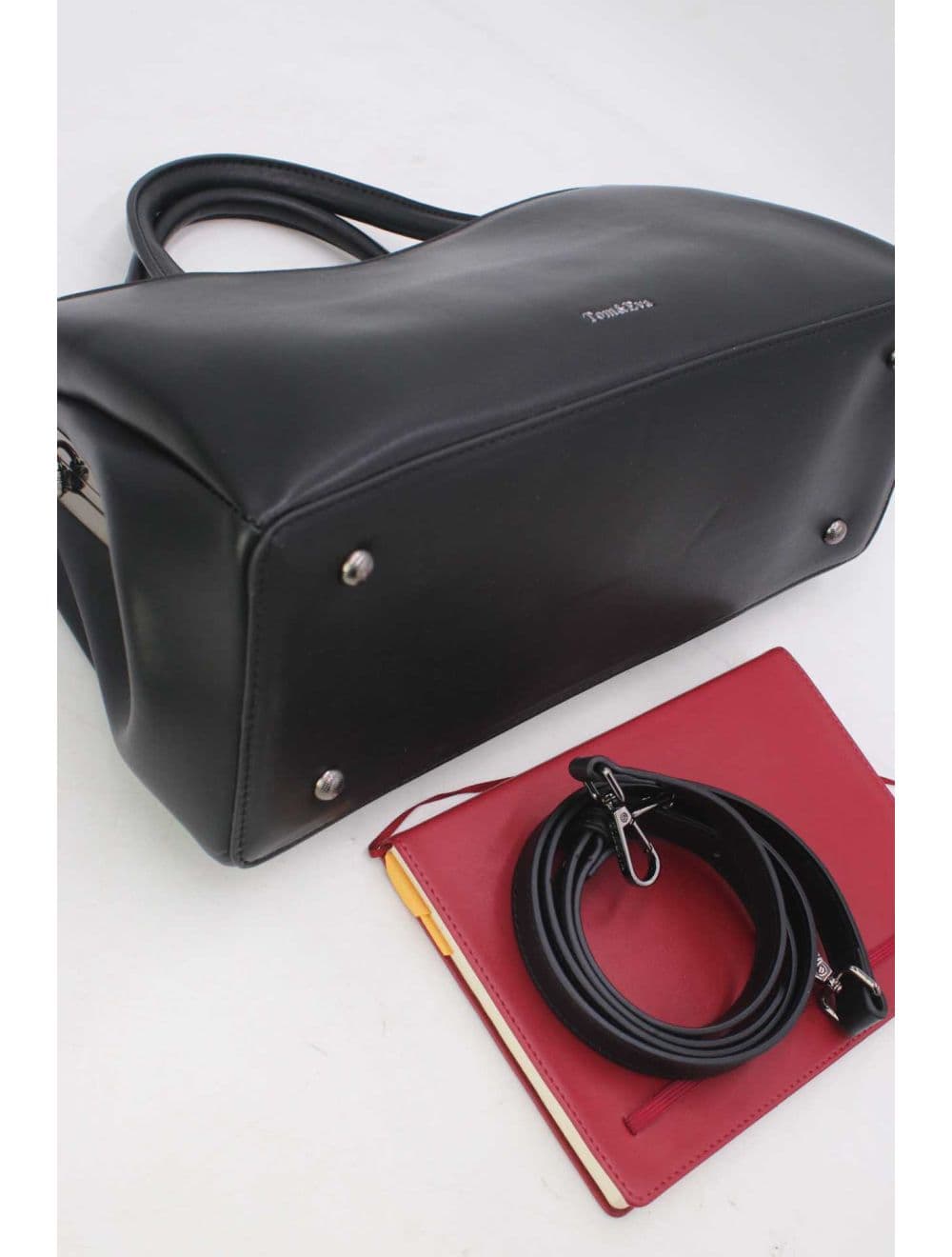 Sac à Main Effet Cuir Classique 25B-6400-Noir — vue 4