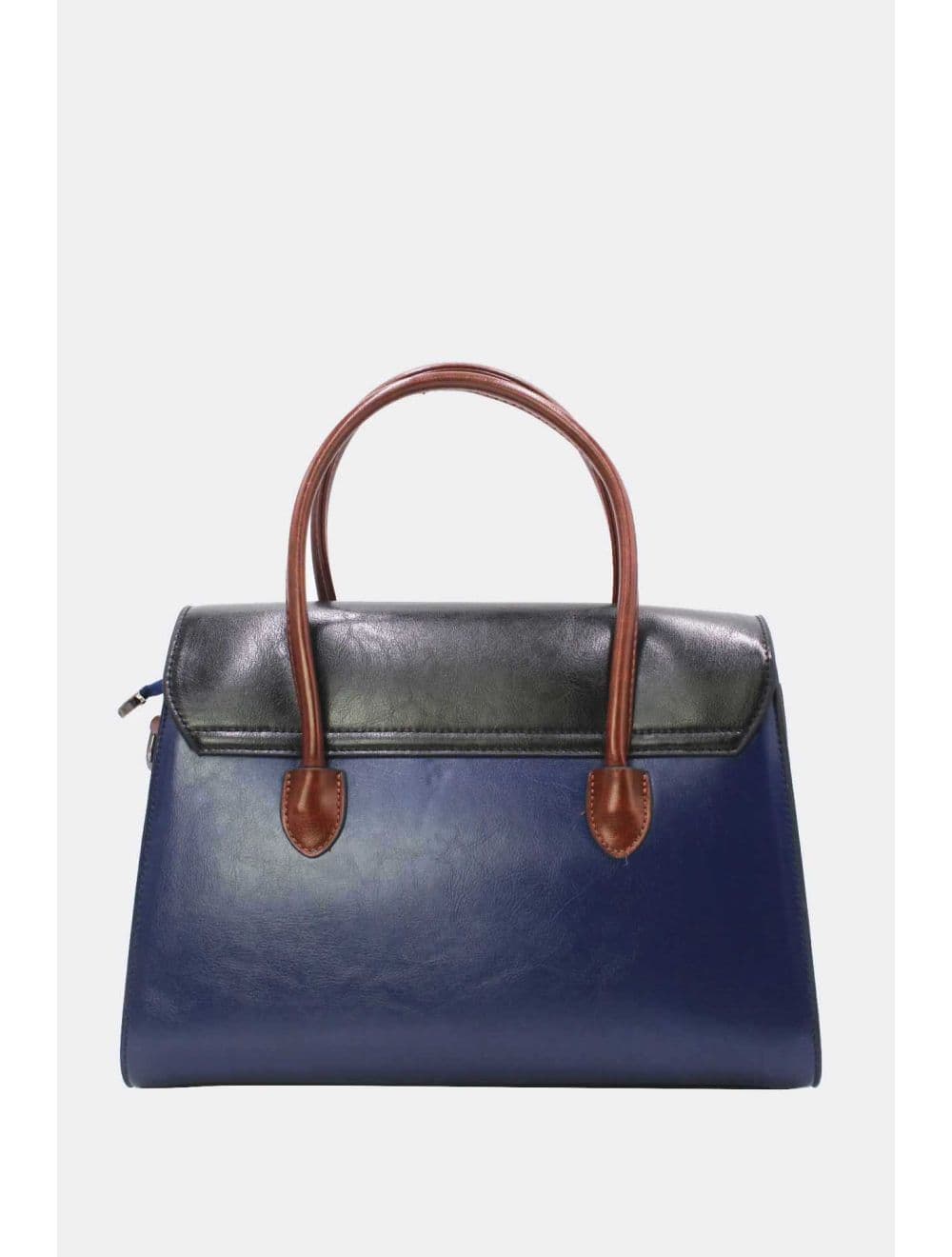 Sac à Main Effet Cuir Style Vintage RÉASSORT 24B-5866-Blue/Coffee — vue 3