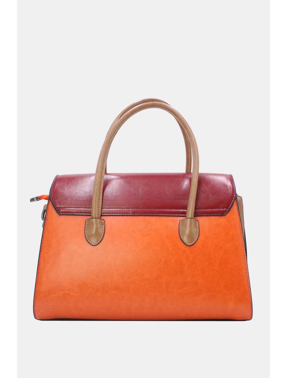 Sac à Main Effet Cuir Style Vintage RÉASSORT 24B-5866-Orange/Apricot — vue 3