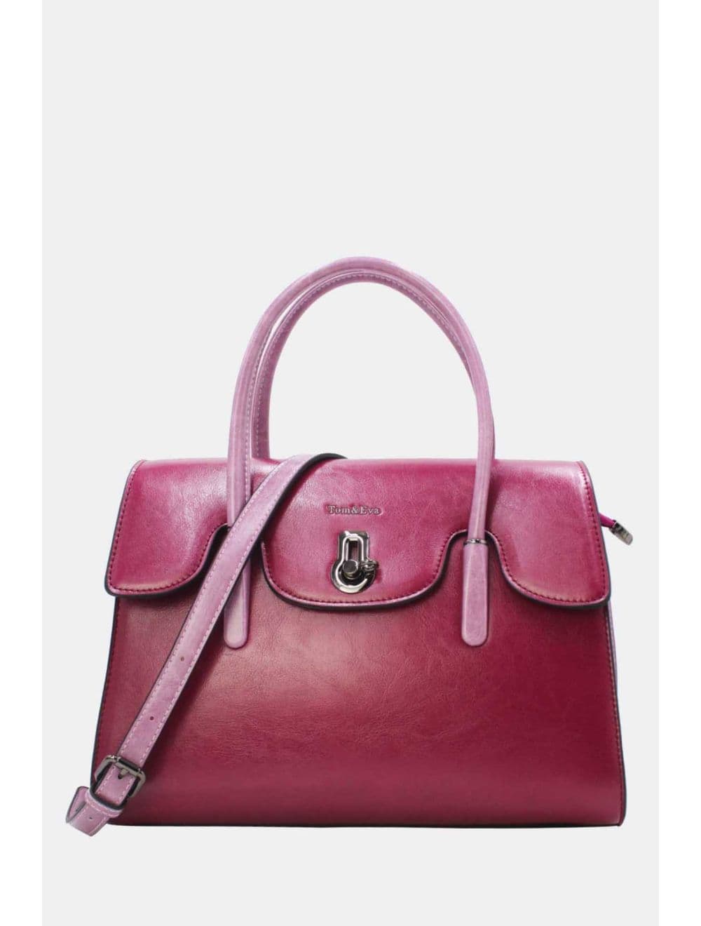 Sac à Main Effet Cuir Style Vintage RÉASSORT 24B-5866-Purple/L.Purple