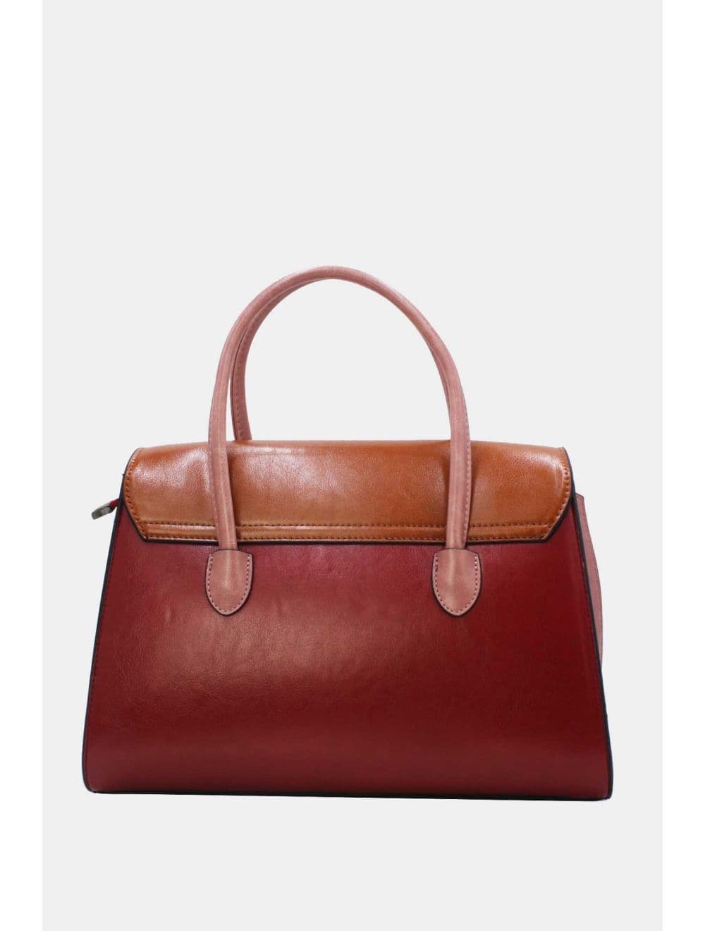 Sac à Main Effet Cuir Style Vintage RÉASSORT 24B-5866-Burgundy/Pink — vue 3