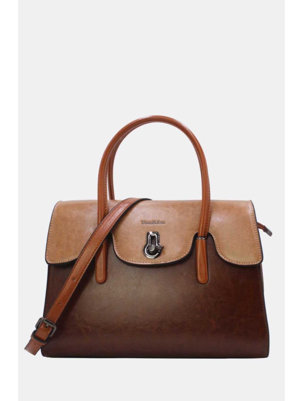 Sac à Main Effet Cuir Style Vintage RÉASSORT 24B-5866-Coffee/Brown