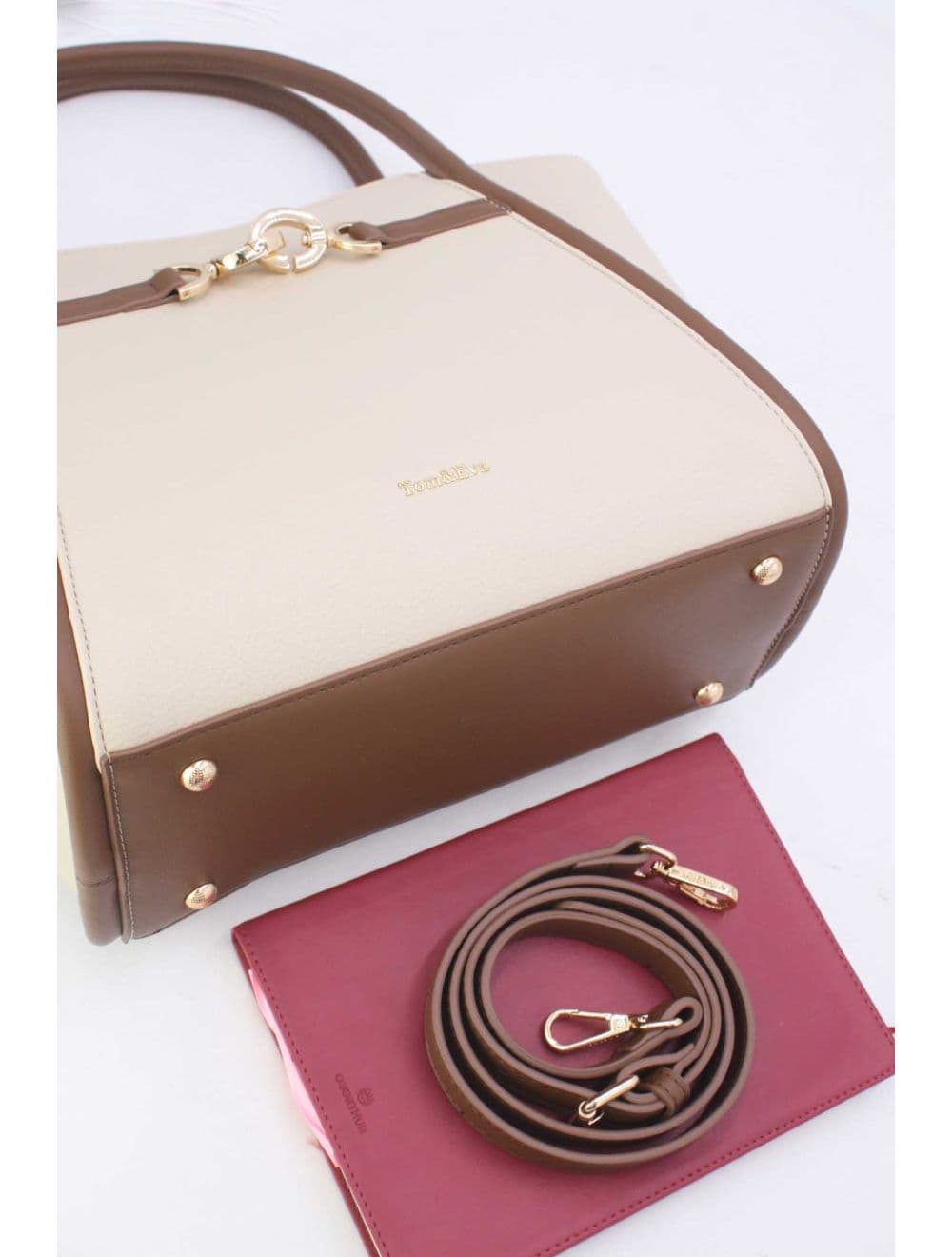 Sac à Main Femme Classique 25B-6422-Coffee/Beige — vue 4