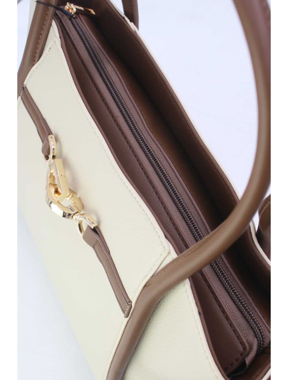 Sac à Main Femme Classique 25B-6422-Coffee/Beige — vue 5