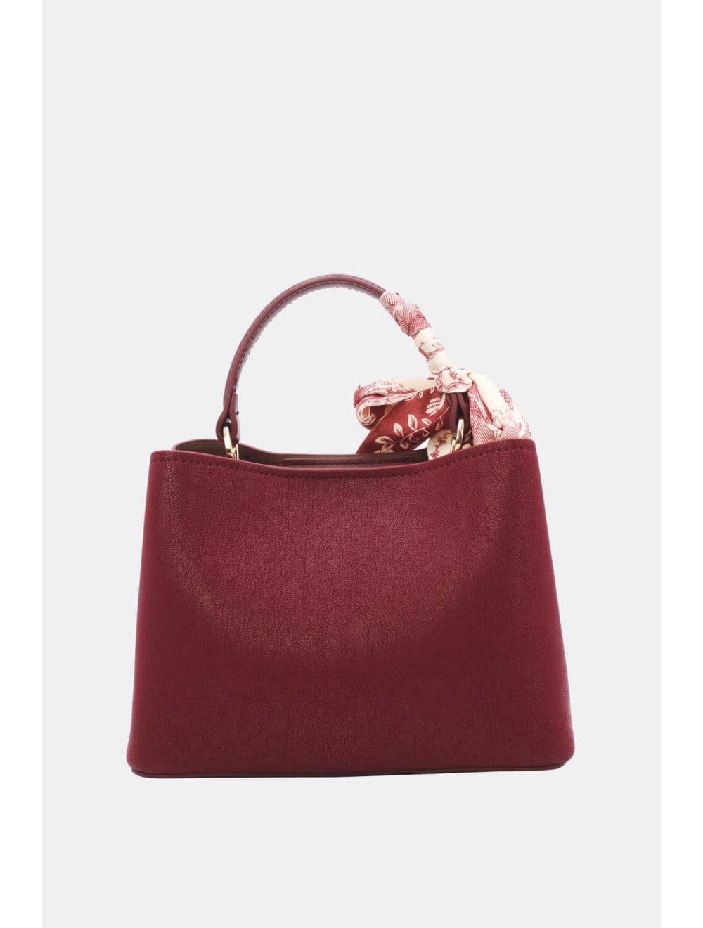 Petit Sac à Main Avec Foulard 25B-6414-Bordeaux — vue 3