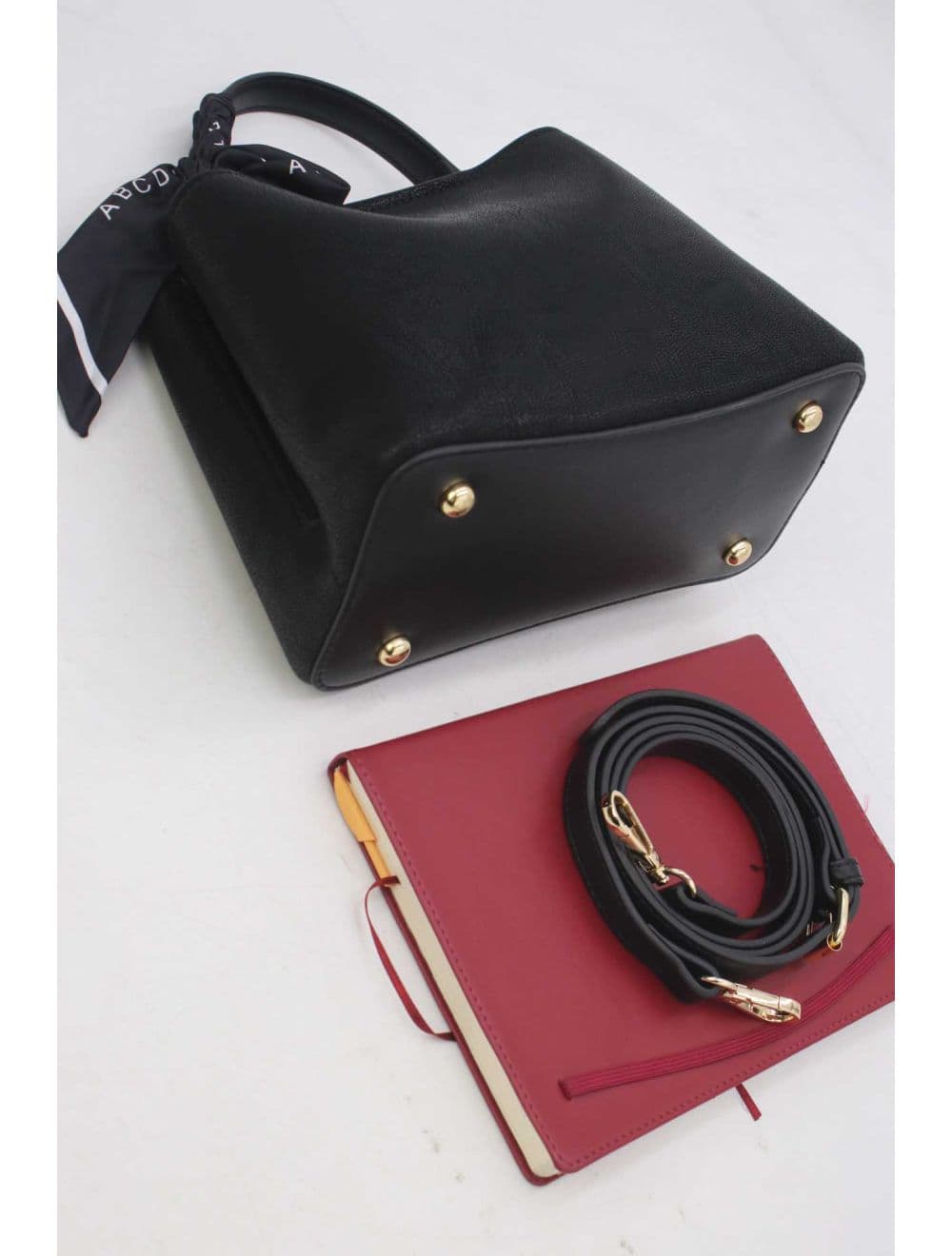 Petit Sac à Main Avec Foulard 25B-6414-Noir — vue 4