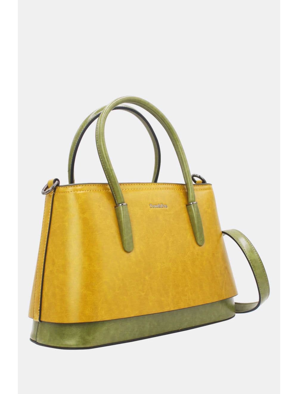 Petit Sac à Main Effet Cuir 25B-6428-Yellow/Green — vue 2