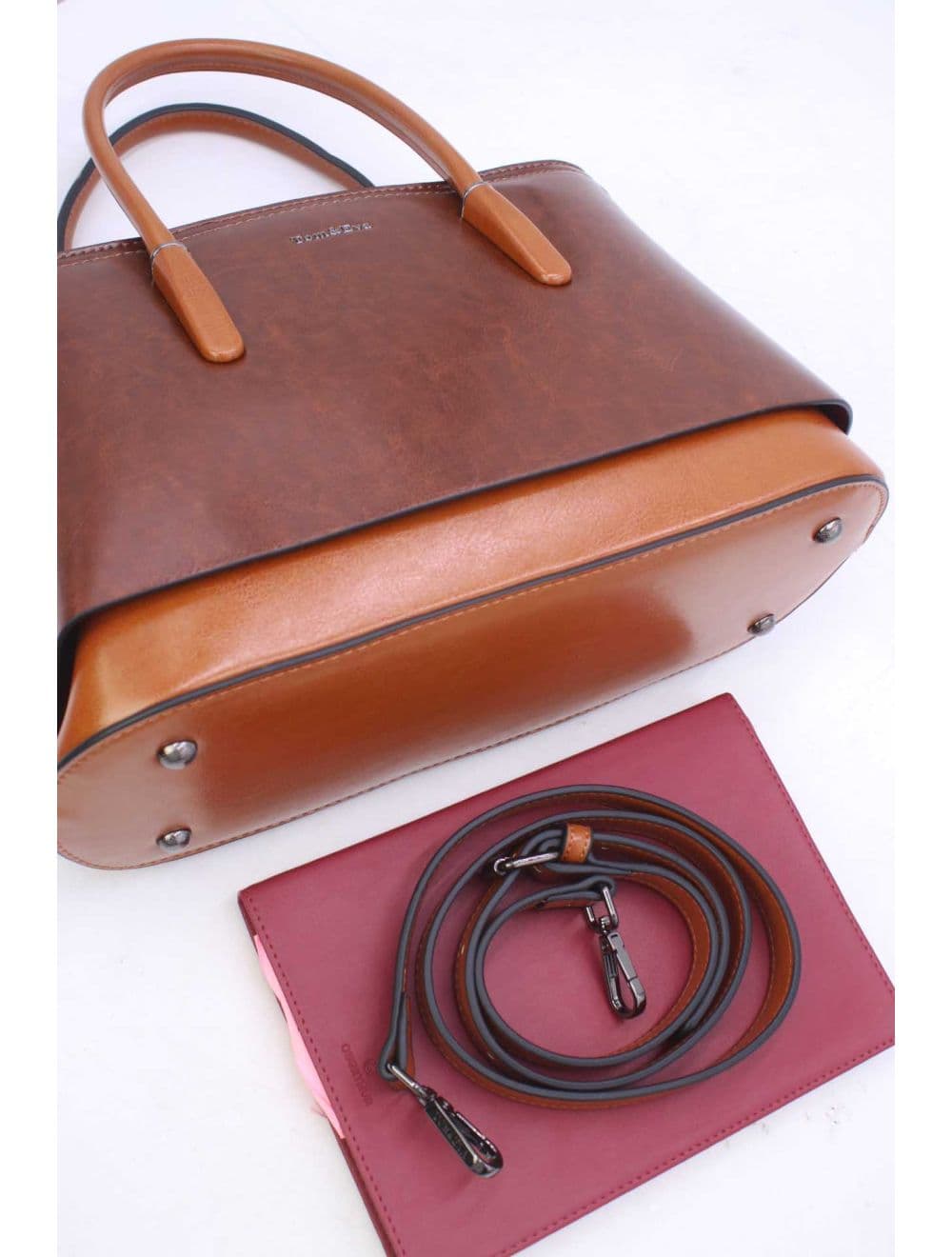 Petit Sac à Main Effet Cuir 25B-6428-Coffee/Brown — vue 4