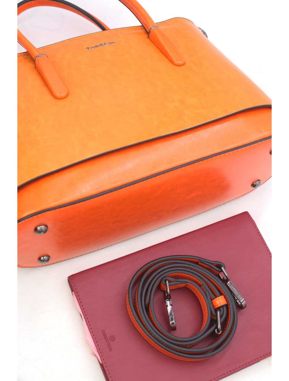Petit Sac à Main Effet Cuir 25B-6428-Orange/L.Orange — vue 4