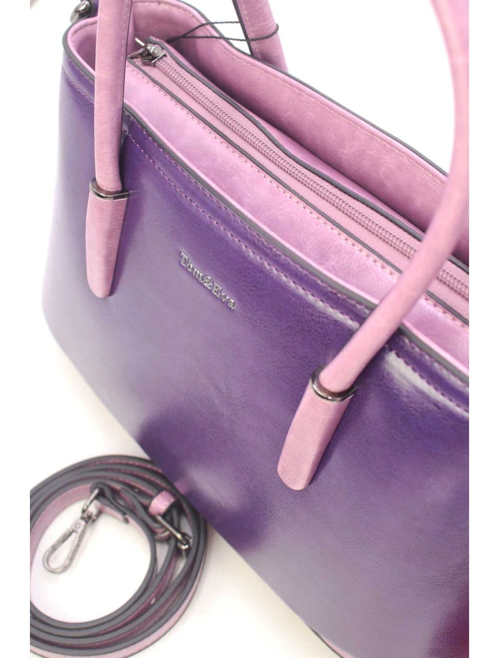Petit Sac à Main Effet Cuir 25B-6428-Violet — vue 5