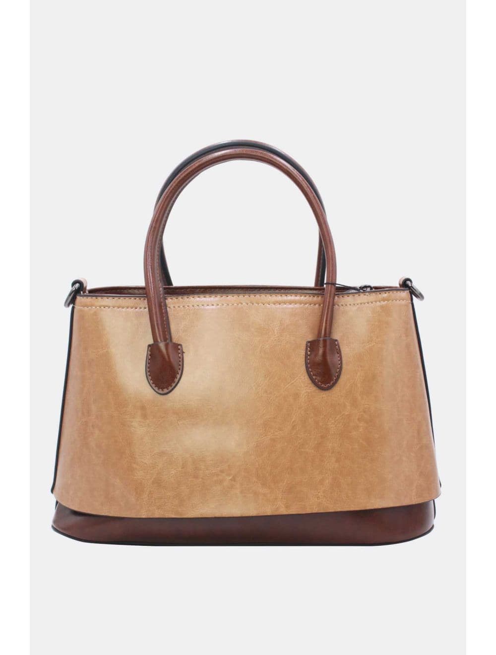 Petit Sac à Main Effet Cuir 25B-6428-Apricot/Coffee — vue 3