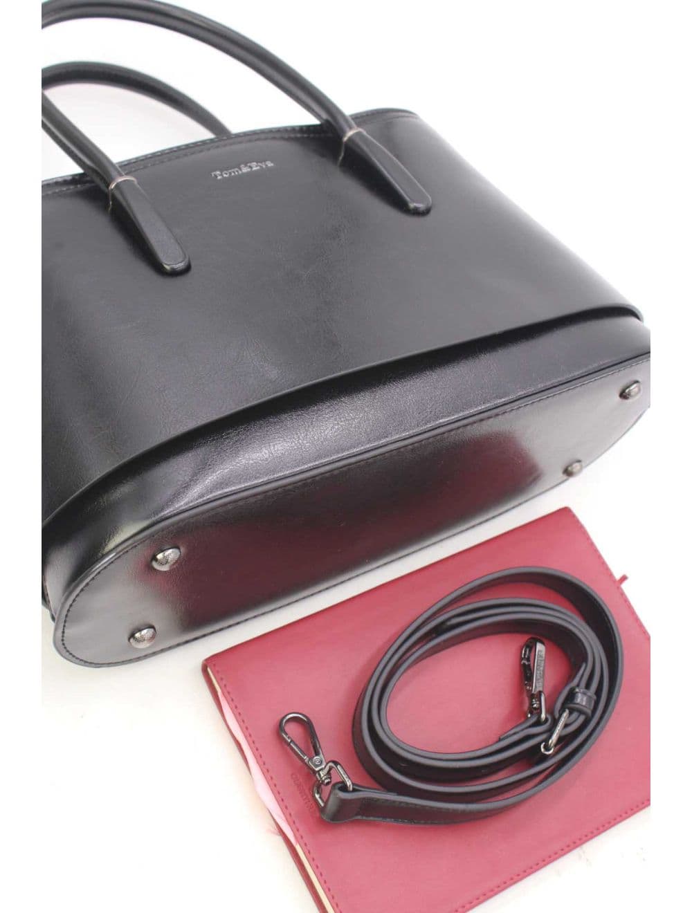 Petit Sac à Main Effet Cuir 25B-6428-Noir — vue 4