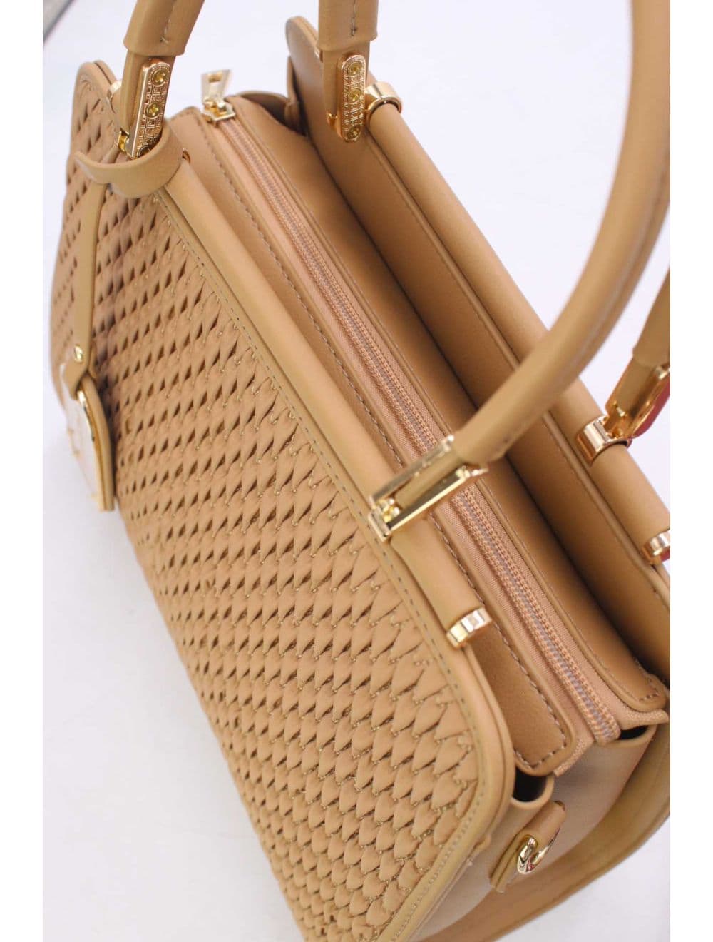 Sac à Main Tissu Avec Pendentif 25B-6317-Kaki — vue 5