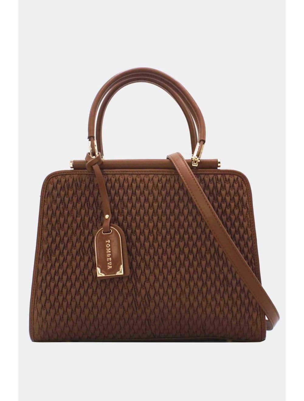 Sac à Main Tissu Avec Pendentif 25B-6317-Café