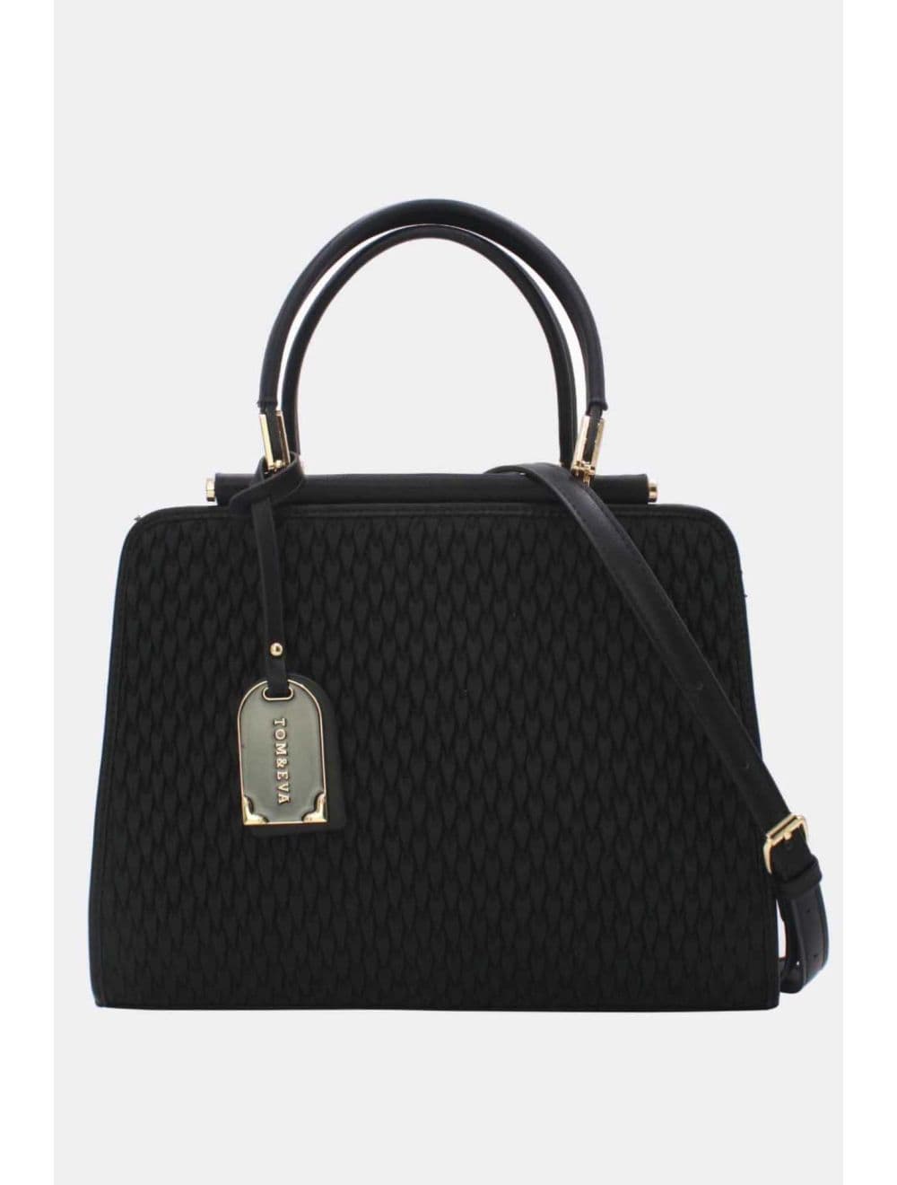 Sac à Main Tissu Avec Pendentif 25B-6317-Noir