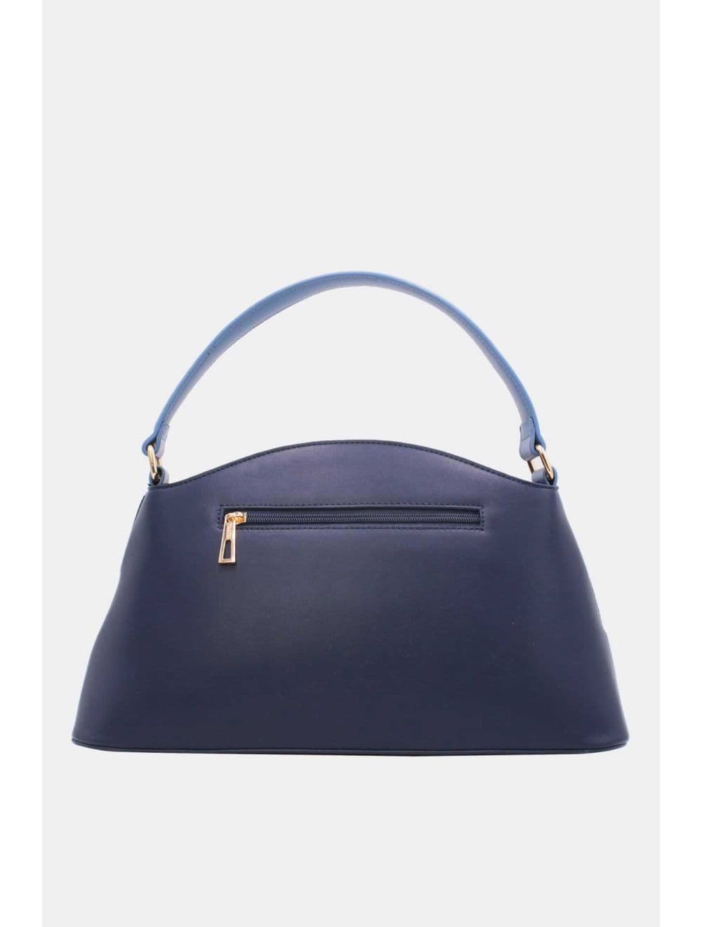 Sac à Main Effet Cuir Lisse Bicolore RÉASSORT25 24B-5862-Bleu — vue 3