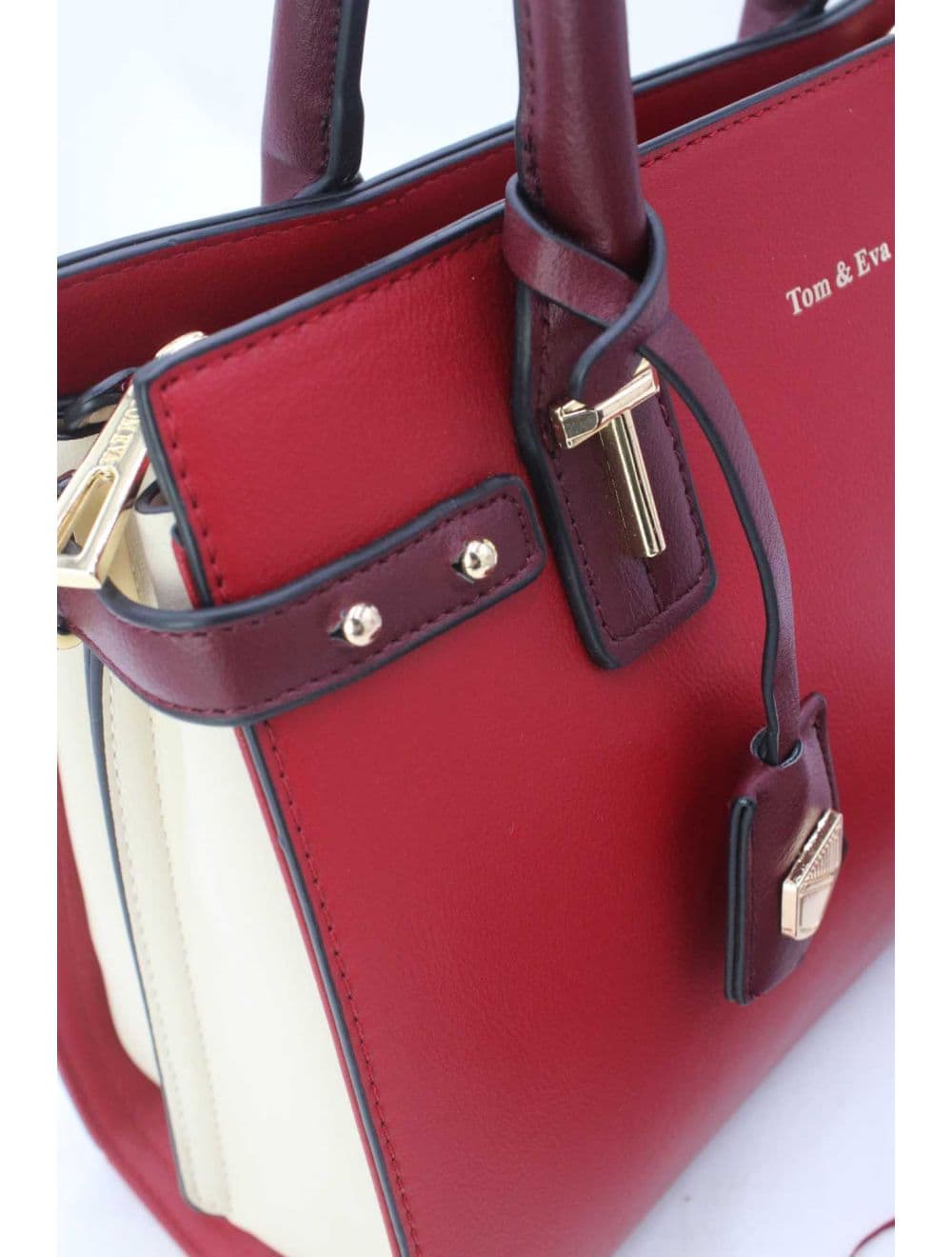 Sac à Main Double Porté Chic-21B-5179-Red/D.Red — vue 4