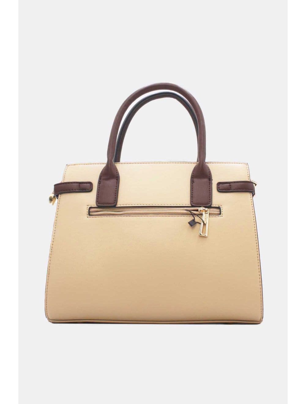 Sac à Main Double Porté Chic-21B-5179-Beige/Coffee — vue 3
