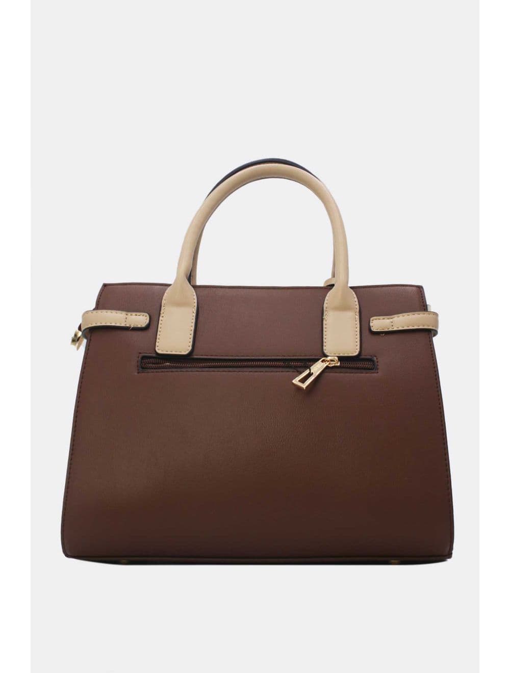 Sac à Main Double Porté Chic-21B-5179-Coffee/Apricot — vue 3