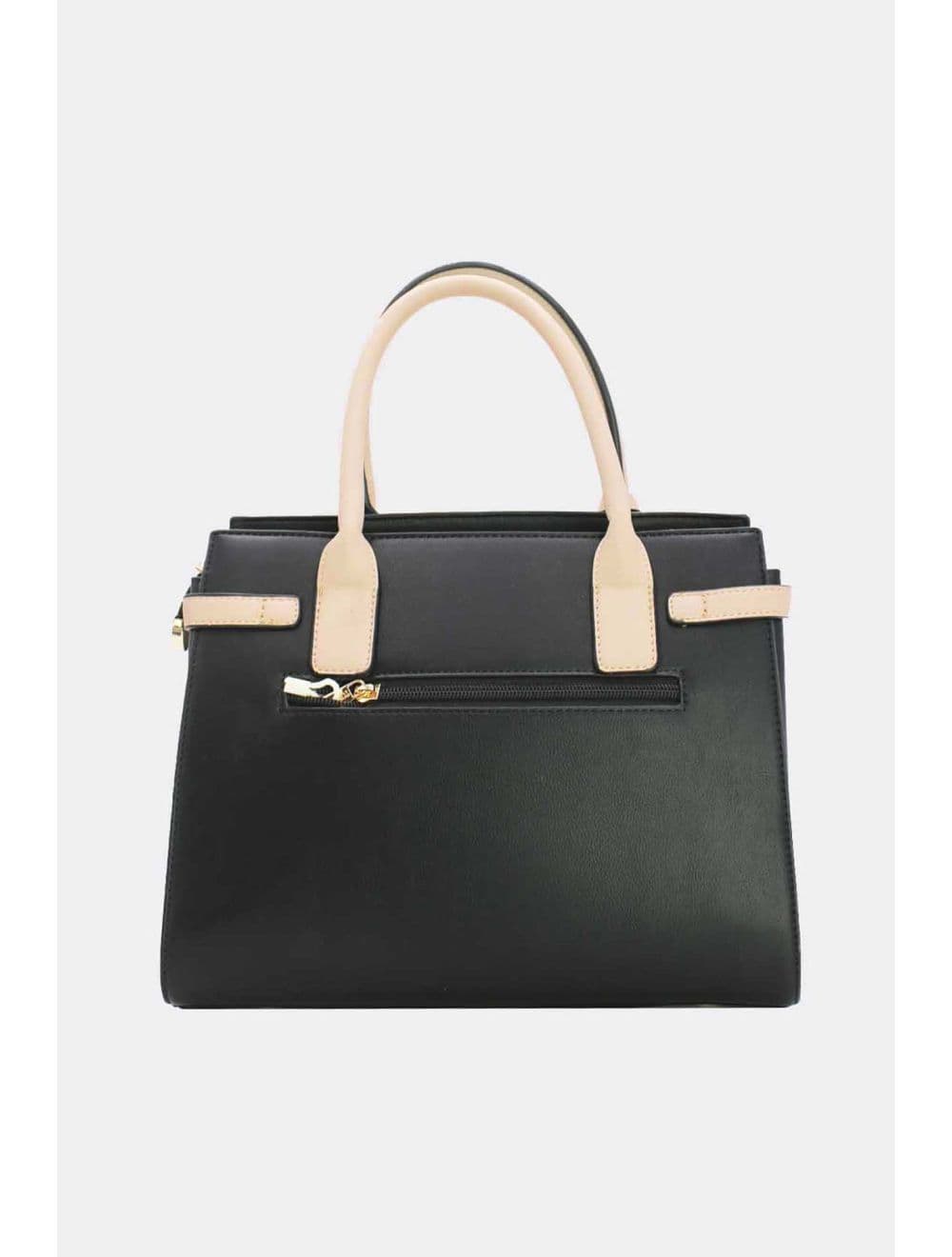 Sac à Main Double Porté Chic-21B-5179-Black/Apricot — vue 3