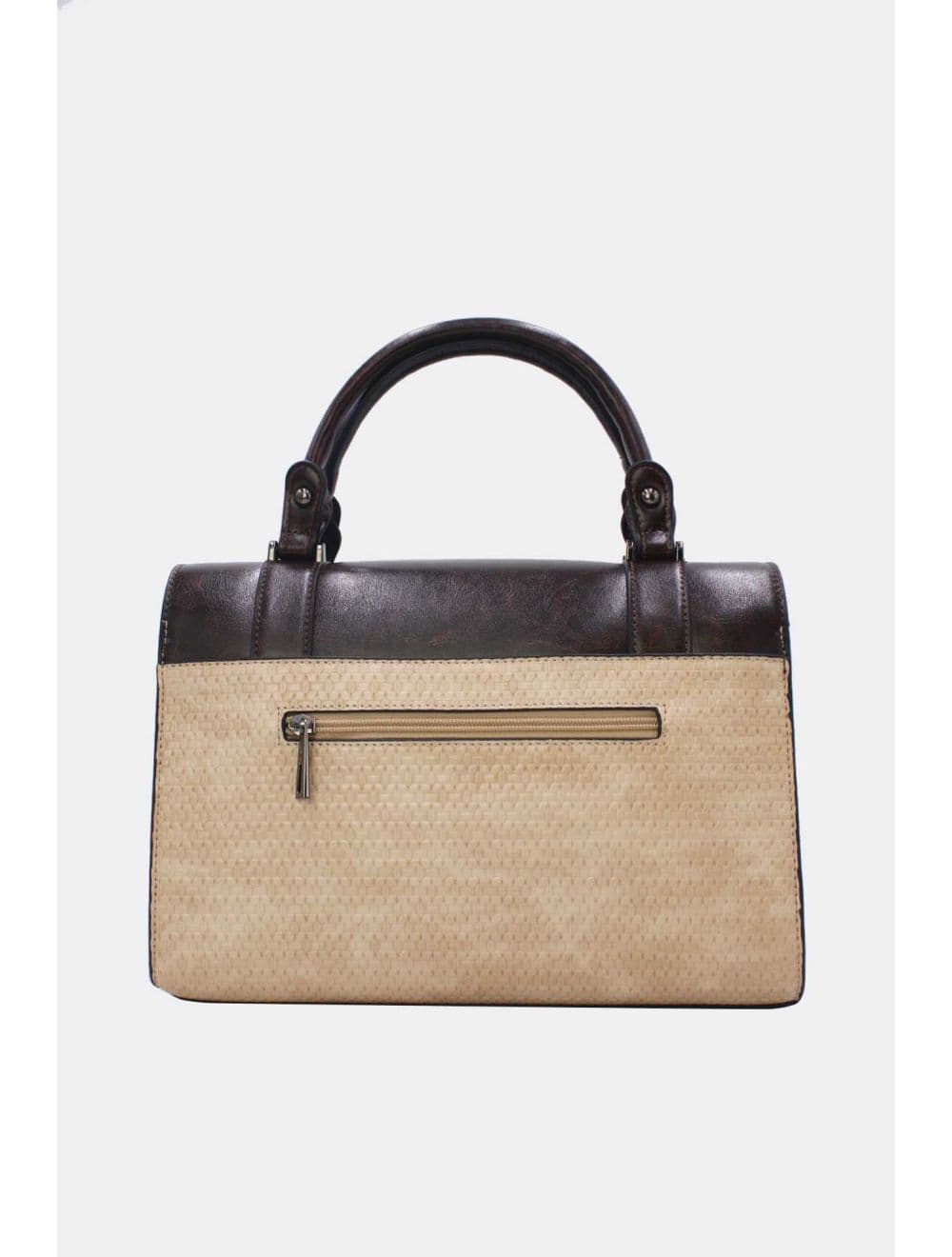 Sac Docteur Effet Tressé 25B-6242-Apricot/Brown — vue 3