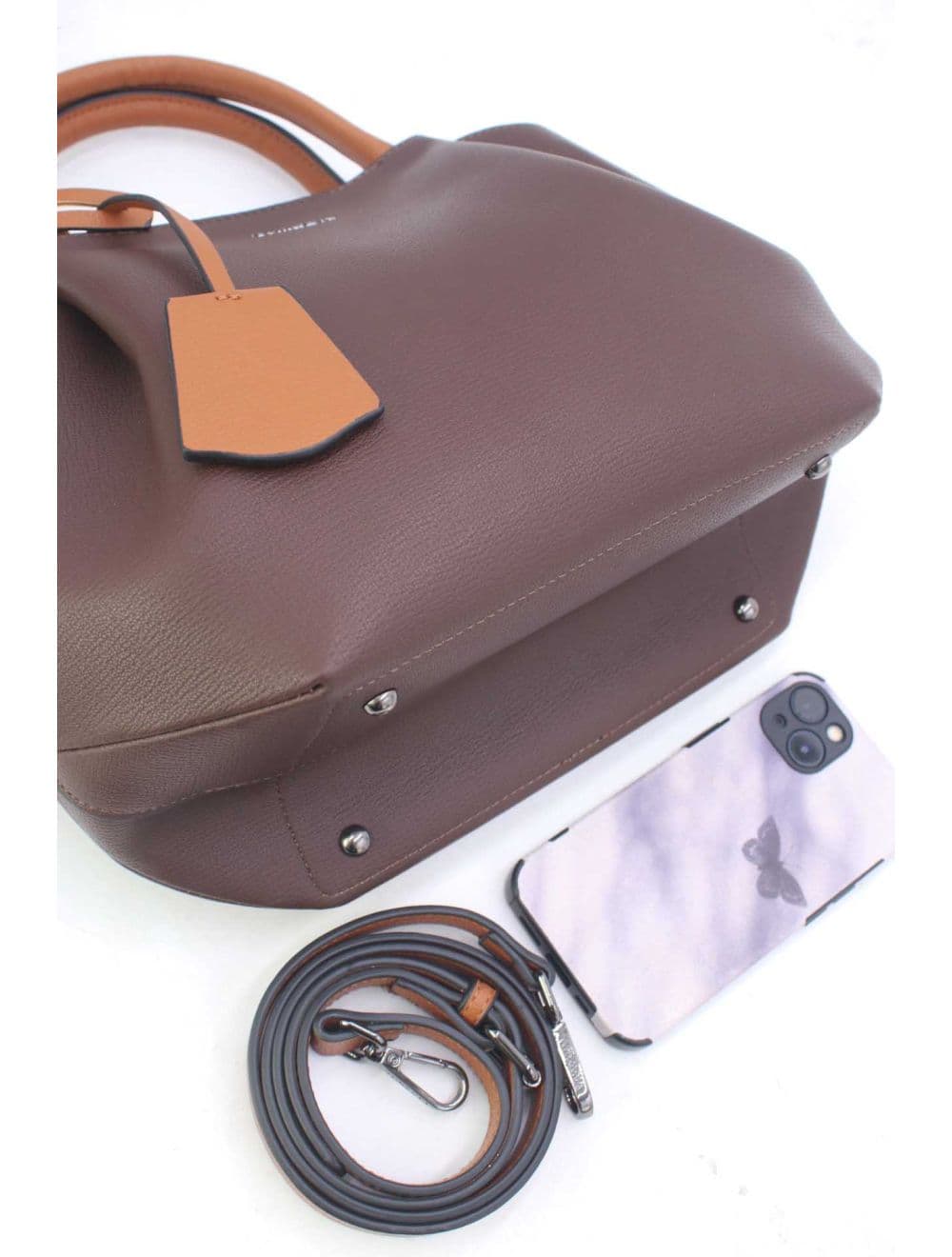 Sac à Main Effet Cuir 25B-6375-Coffee/Brown — vue 4