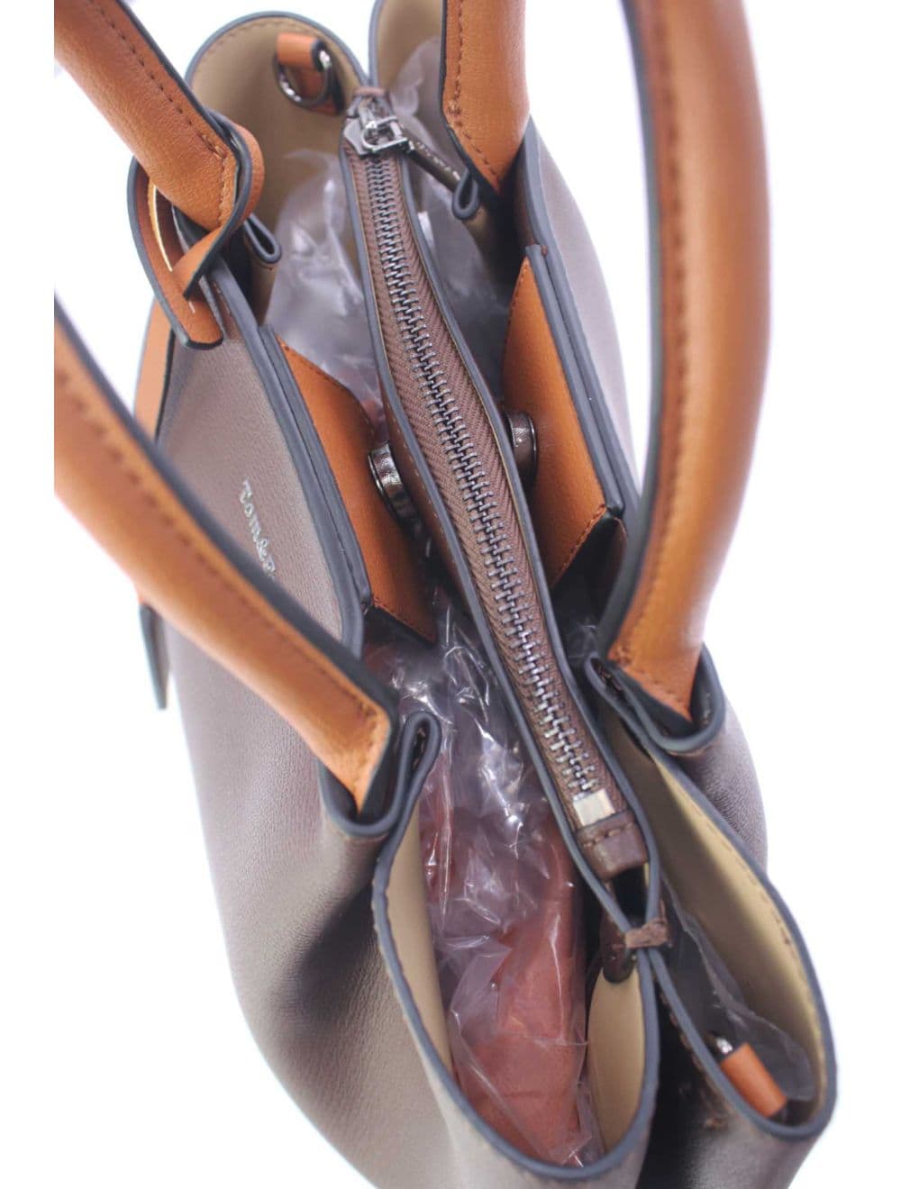 Sac à Main Effet Cuir 25B-6375-Coffee/Brown — vue 5