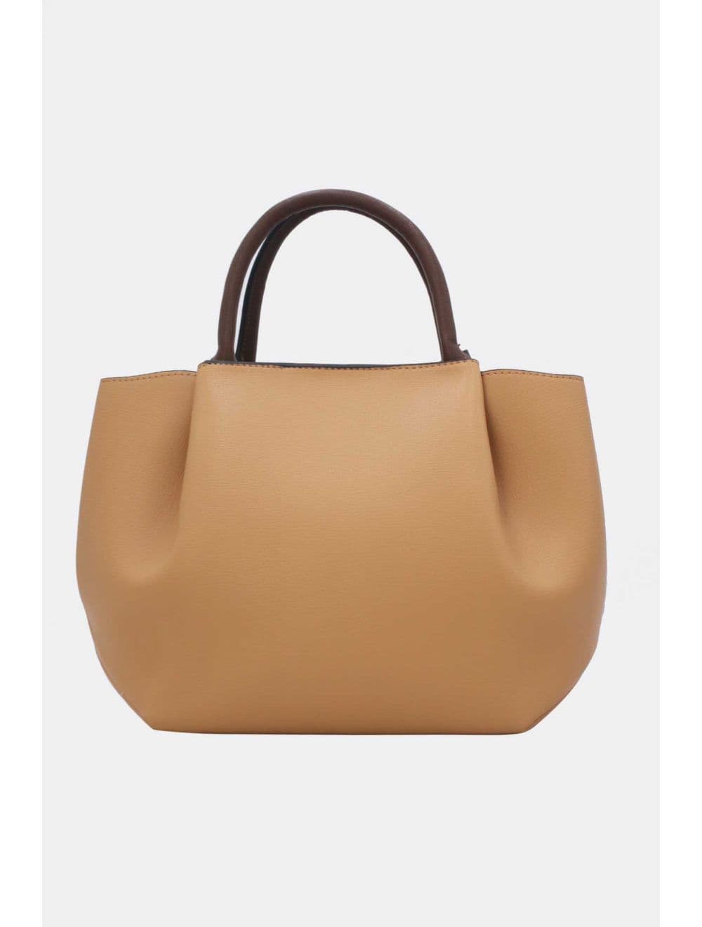 Sac à Main Effet Cuir 25B-6375-Apricot/Coffee — vue 3