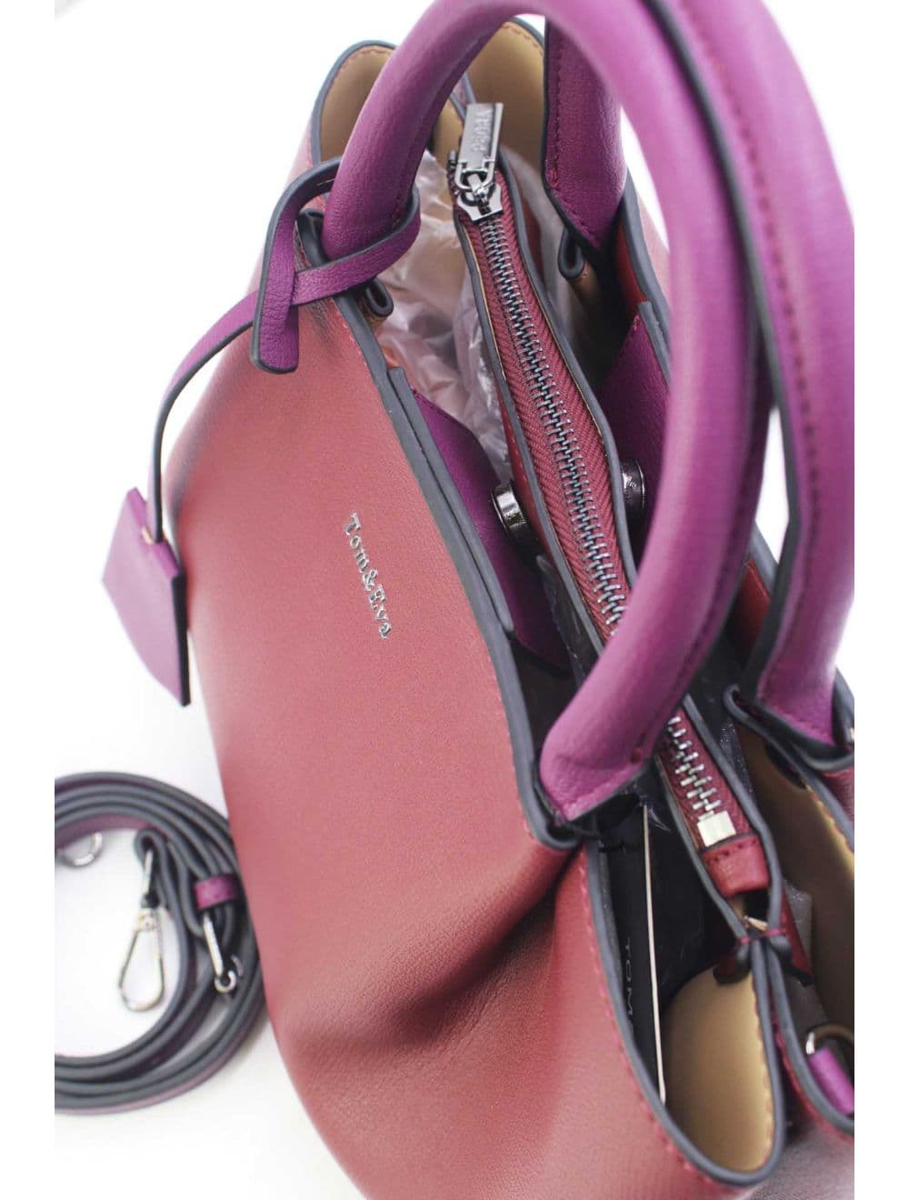 Sac à Main Effet Cuir 25B-6375-Z.Red/Purple — vue 5