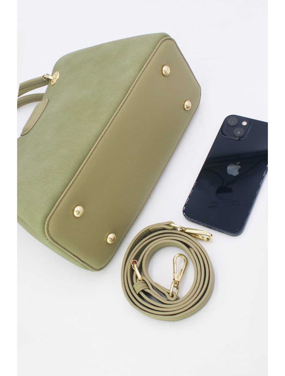 Petit Sac à Main Effet Cuir Grainé 25B-6377-Vert — vue 4