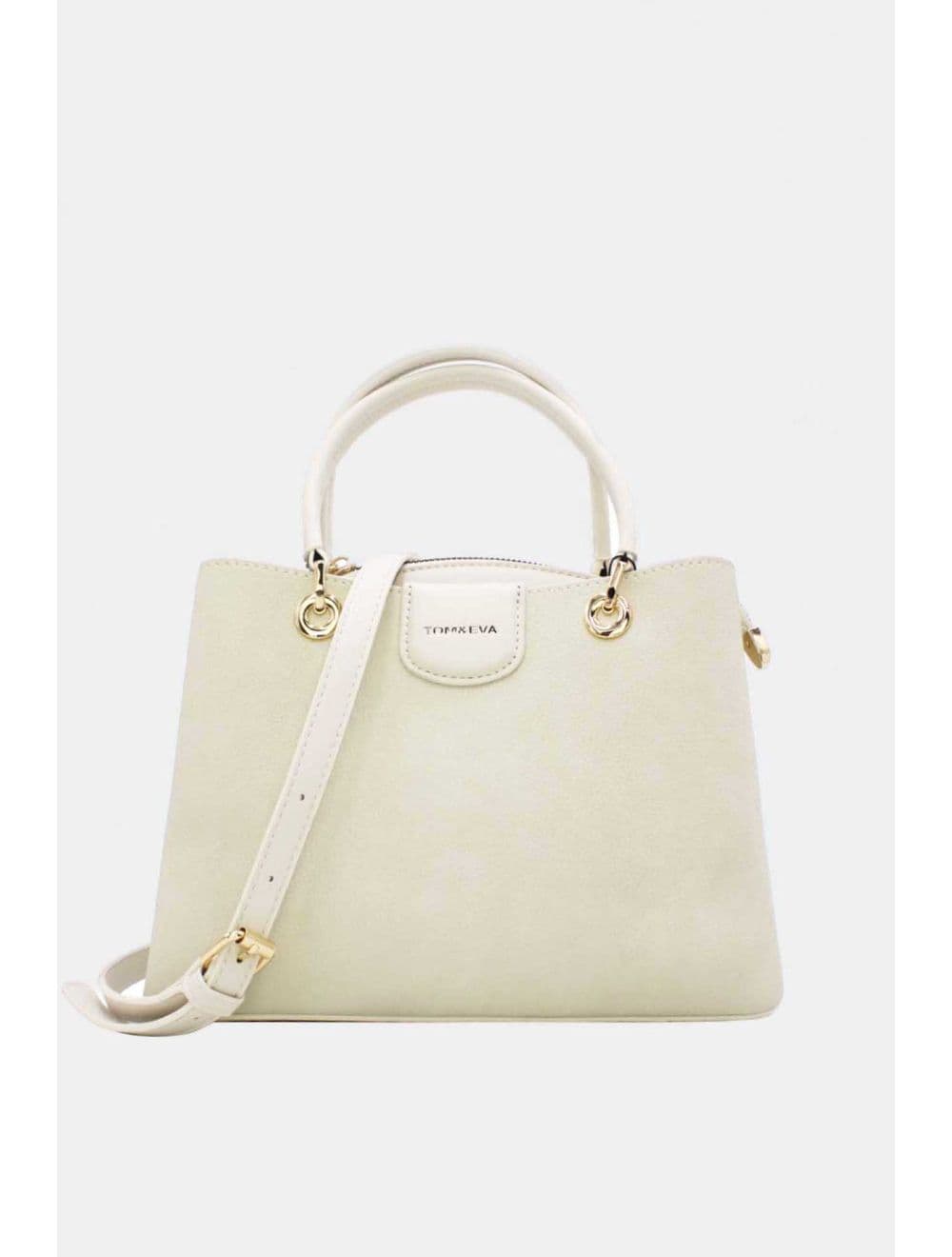 Petit Sac à Main Effet Cuir Grainé 25B-6377-Blanc
