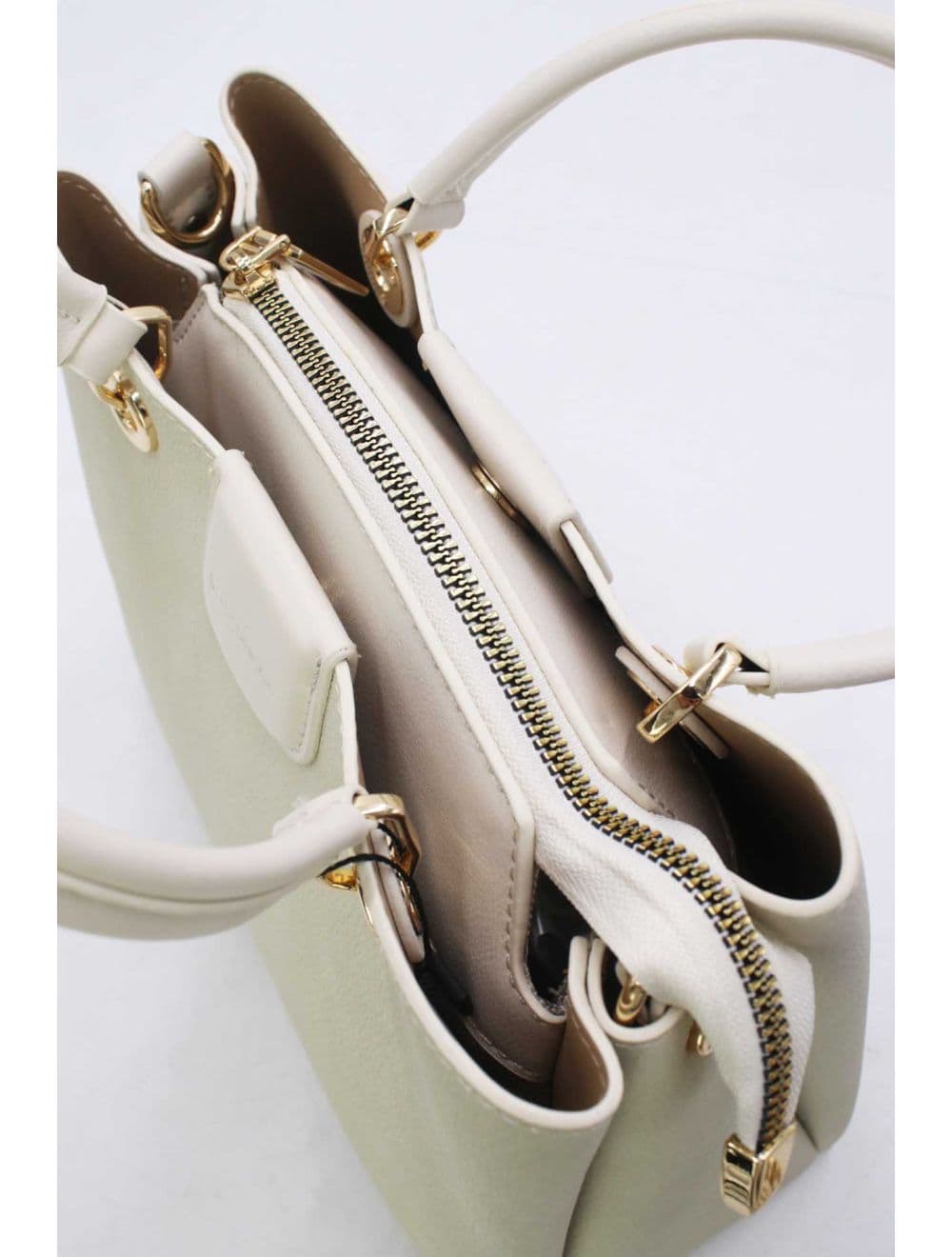 Petit Sac à Main Effet Cuir Grainé 25B-6377-Blanc — vue 5