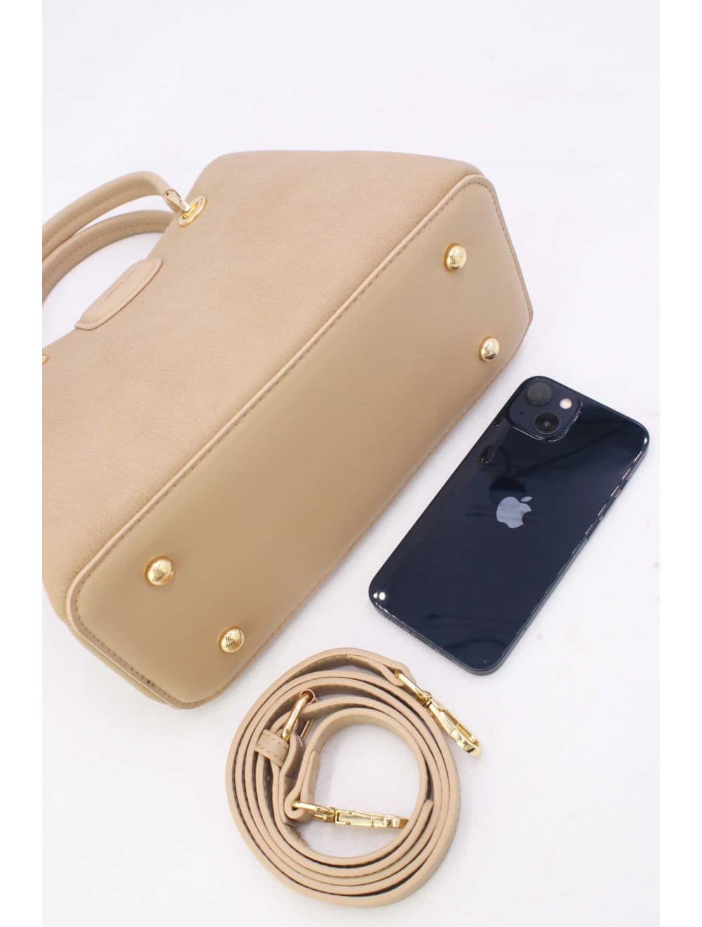 Petit Sac à Main Effet Cuir Grainé 25B-6377-Abricot — vue 4