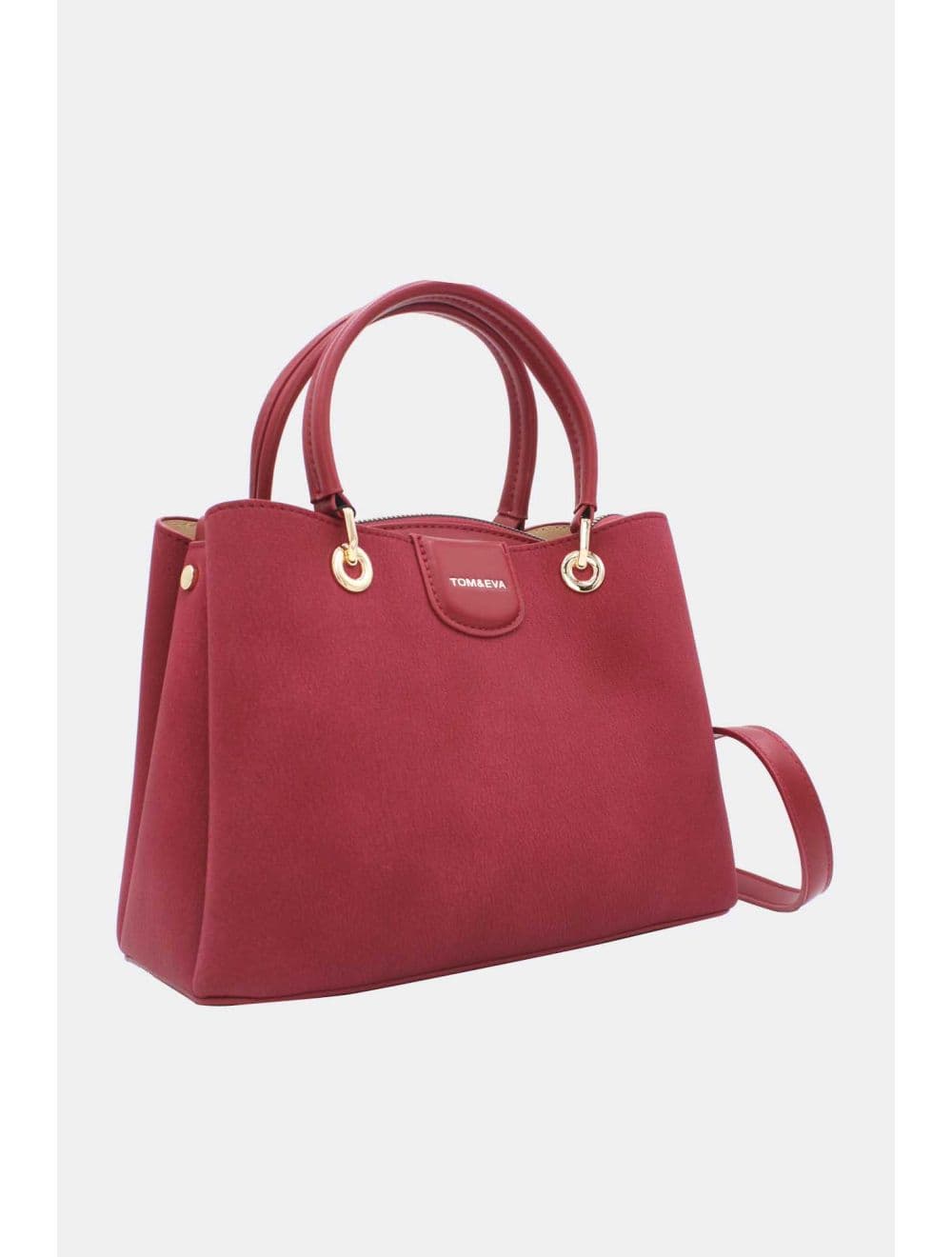 Petit Sac à Main Effet Cuir Grainé 25B-6377-Rouge — vue 2
