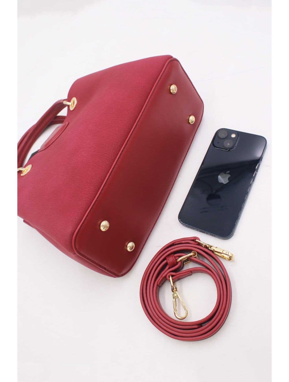 Petit Sac à Main Effet Cuir Grainé 25B-6377-Rouge — vue 4