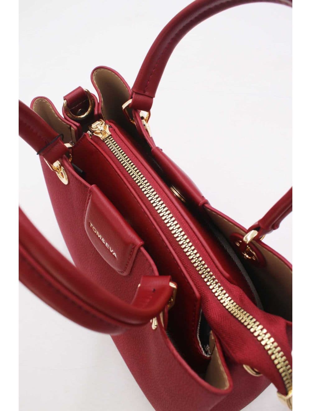 Petit Sac à Main Effet Cuir Grainé 25B-6377-Rouge — vue 5