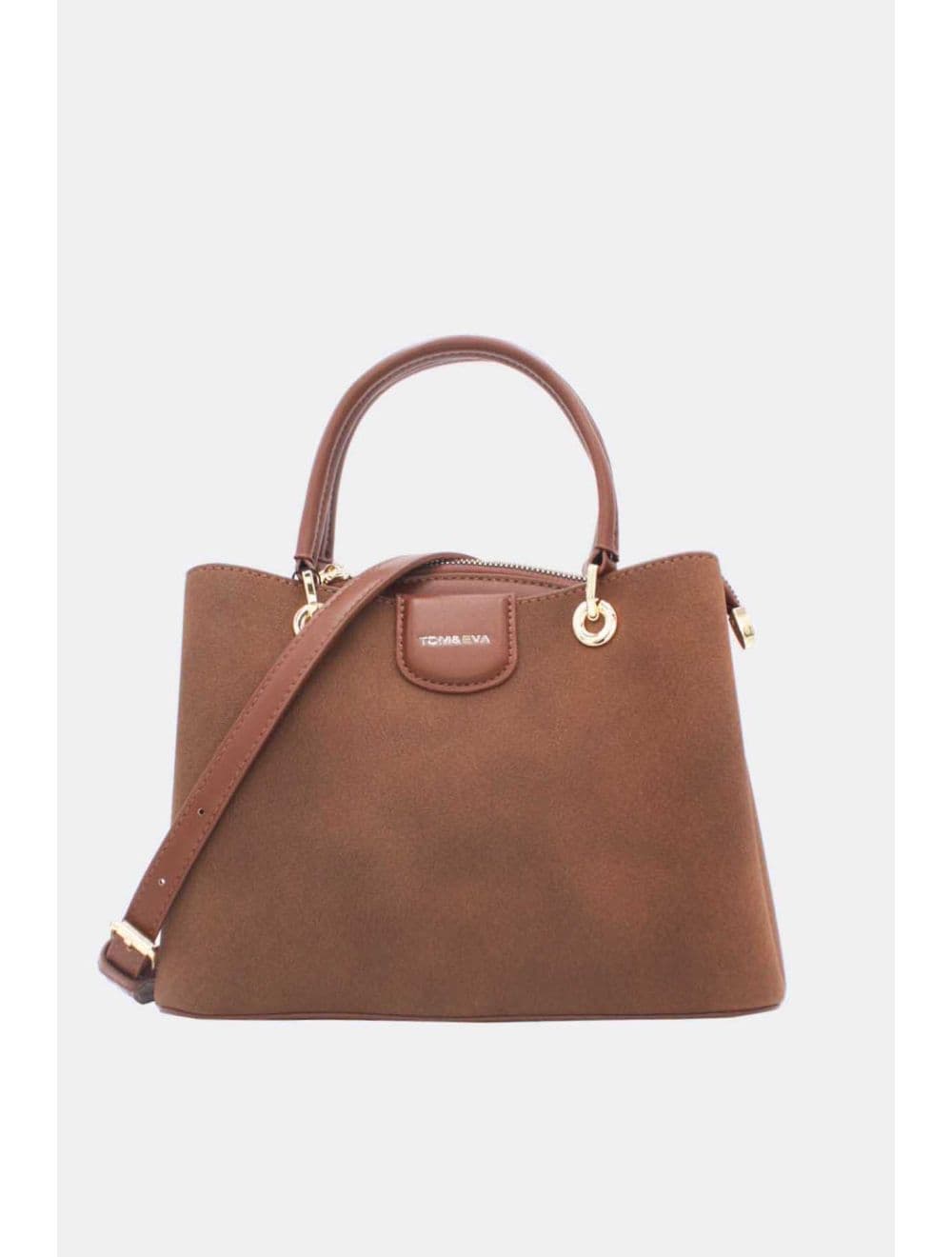 Petit Sac à Main Effet Cuir Grainé 25B-6377-Café
