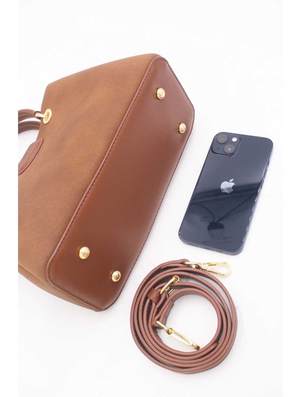 Petit Sac à Main Effet Cuir Grainé 25B-6377-Café — vue 4
