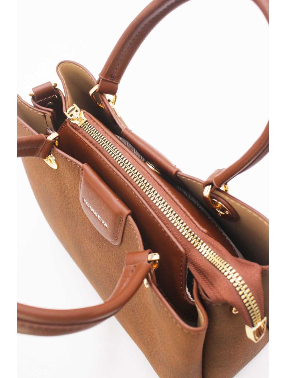 Petit Sac à Main Effet Cuir Grainé 25B-6377-Café — vue 5