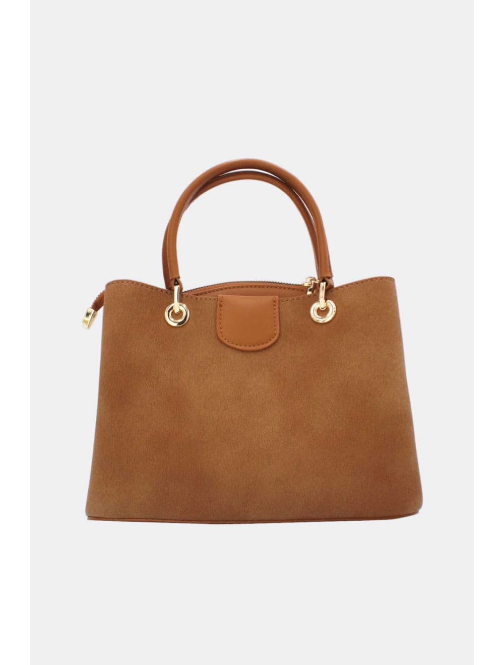 Petit Sac à Main Effet Cuir Grainé 25B-6377-Brun — vue 3